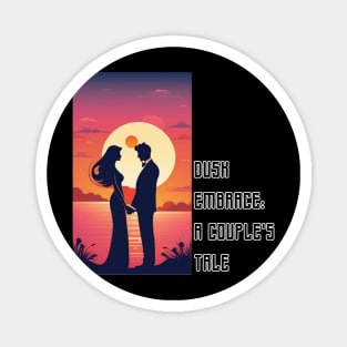 Dusk Embrace: A Couple's Tale Magnet